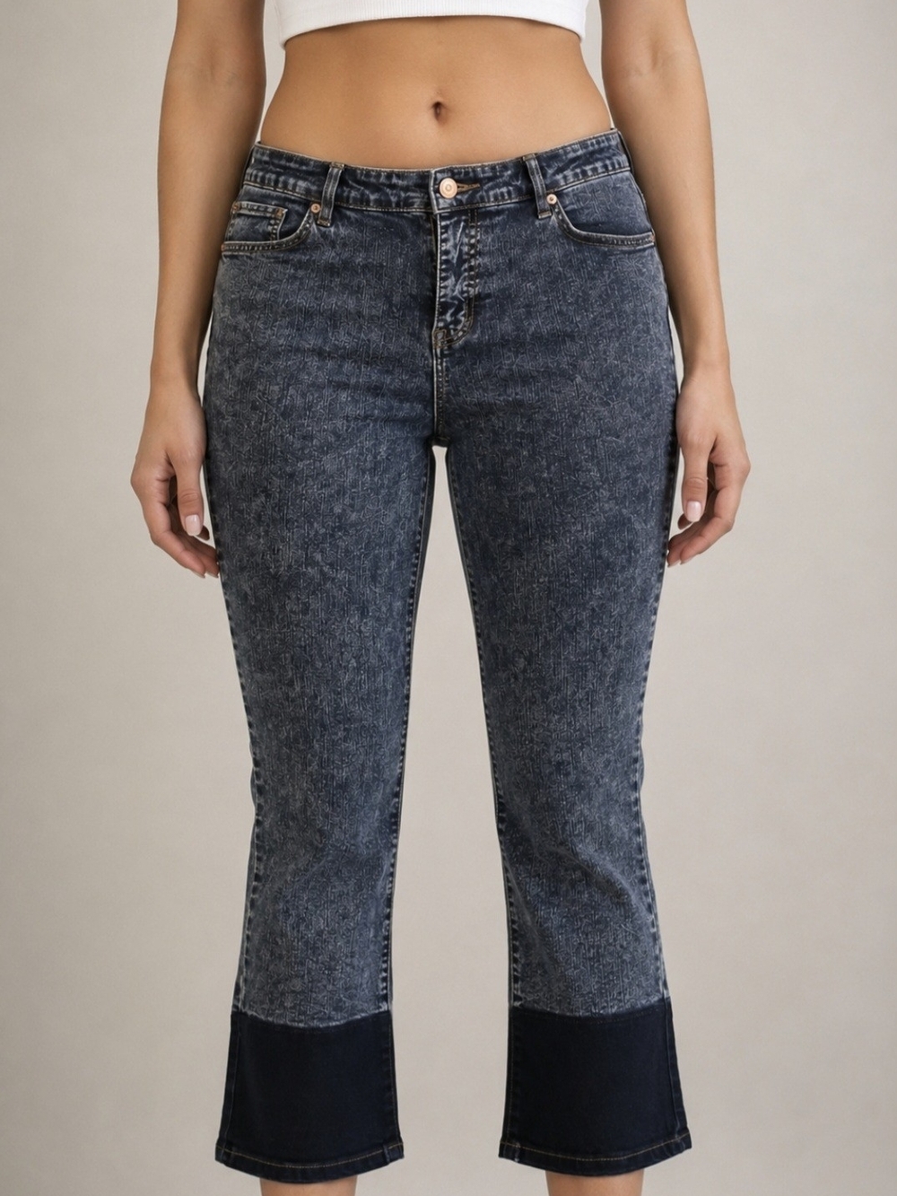 Logo Lori Goldstein Pedal Pushers Capris Denim Special Edition 18WP